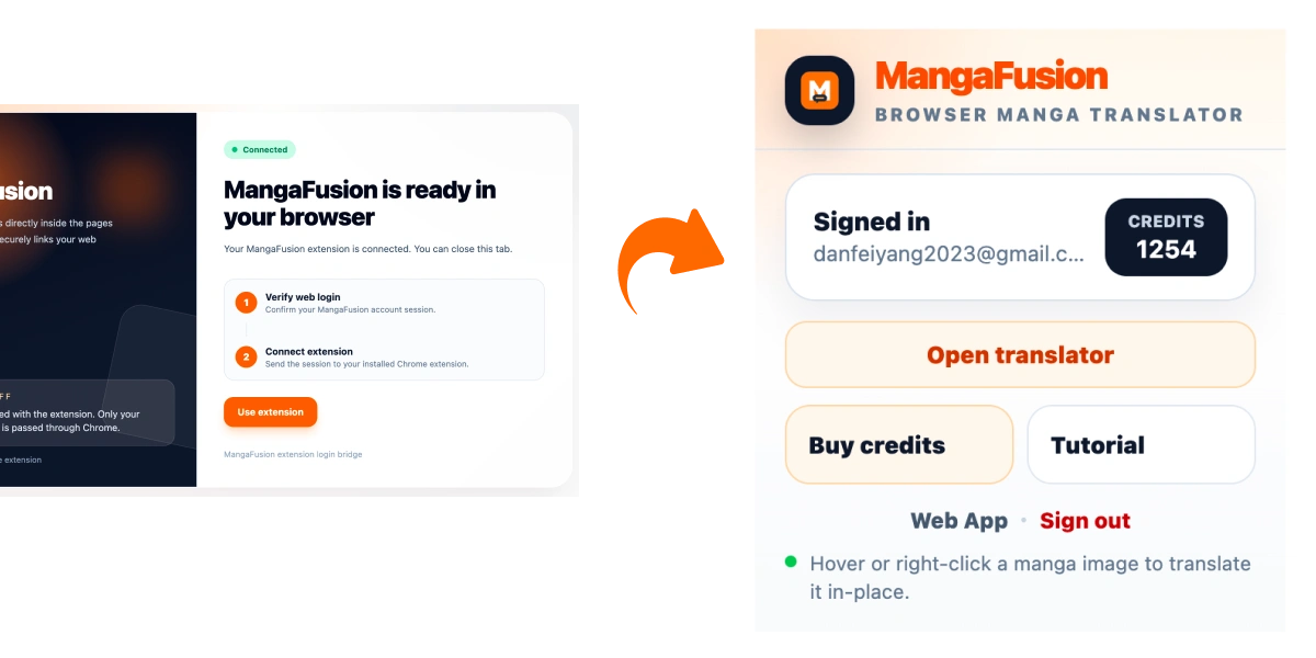 Sign in to the extension