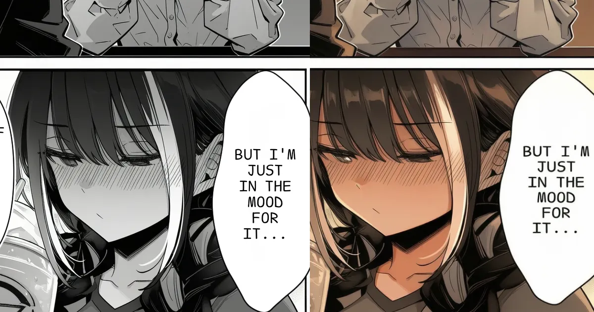 AI manga colorization example