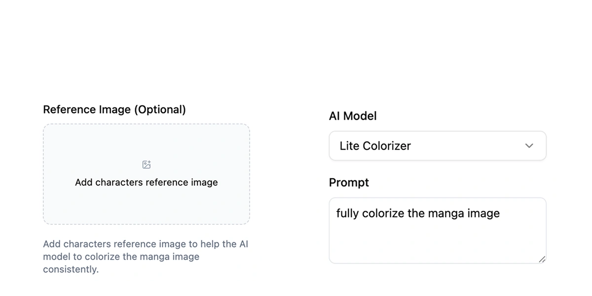 Control manga colors with prompts and references