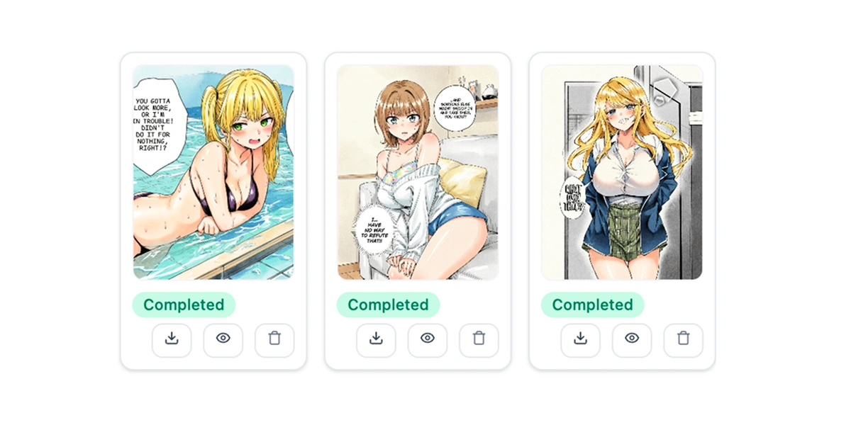 Download colorized manga pages