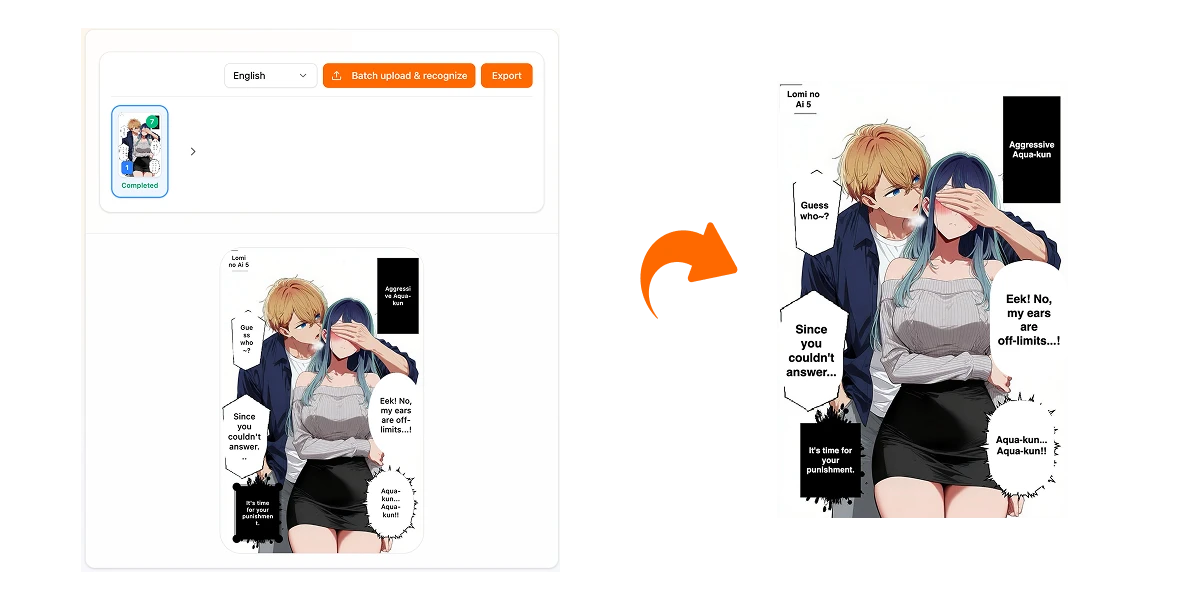 Modifier les masques et exporter un manga par lot